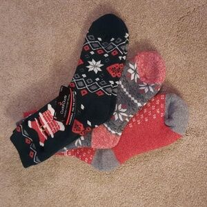 NWT.  Cuddl Duds Holiday Lounge Socks Bundle